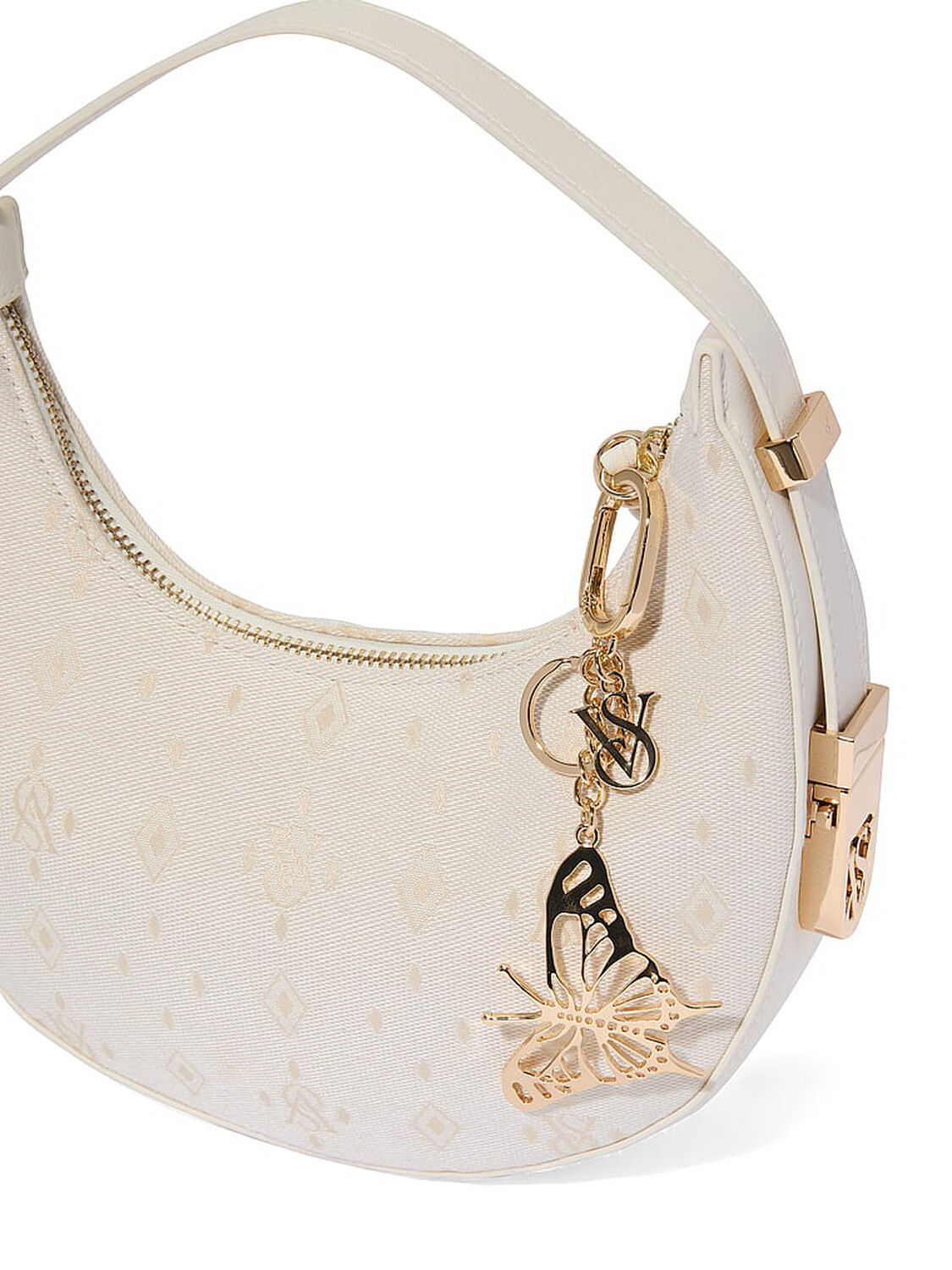 vs Victoria's Secret Butterfly Bag Charm Keychain Gold Butterfly 2 of 2 