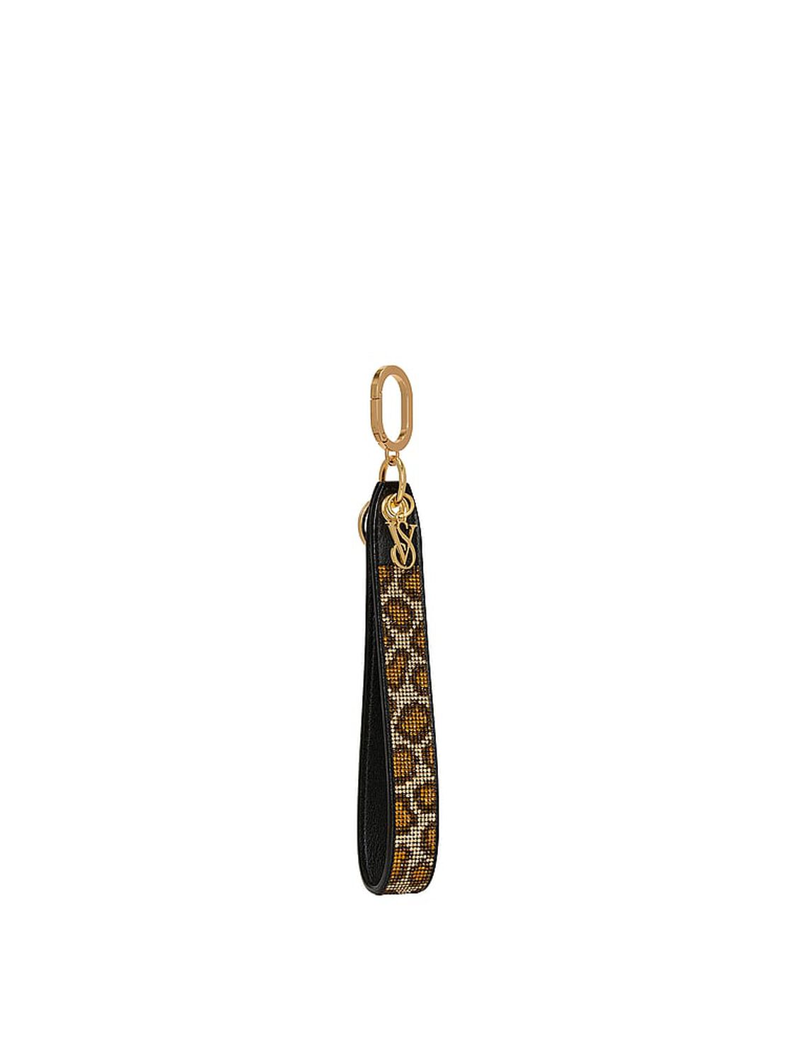 vs Victoria's Secret Slim Wristlet Strap Keychain Black 1 of 2 
