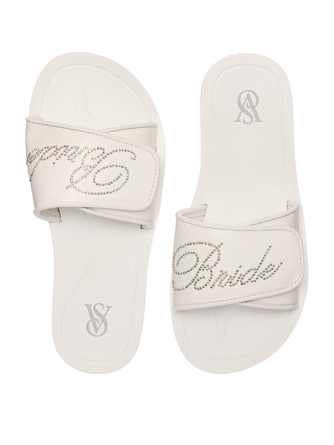 vs Victoria's Secret Bridal Slide Sandals Coconut White 1 of 2 
