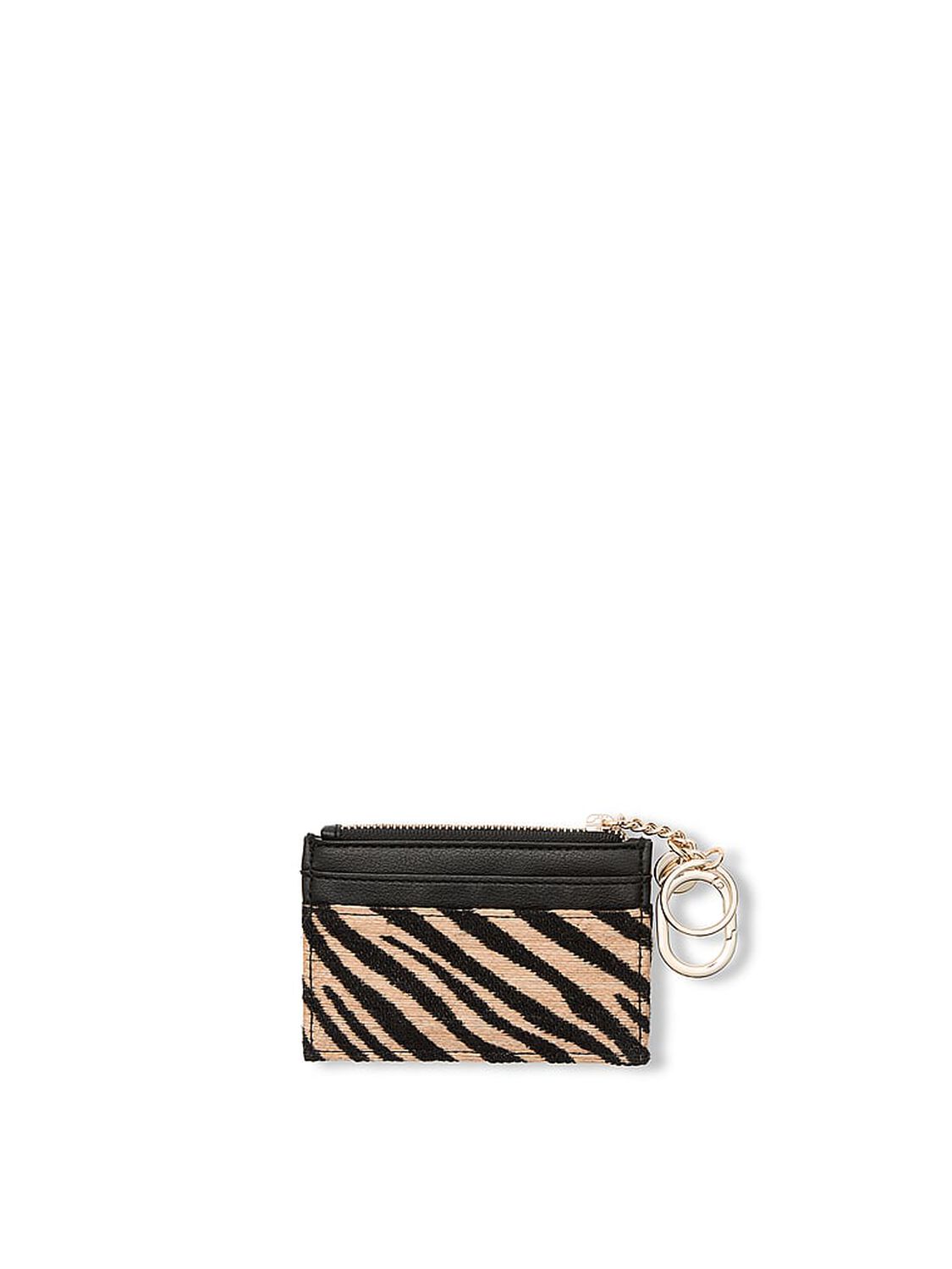 vs Victoria's Secret Classic Card Case Keychain Black Zebra Straw 2 of 2 