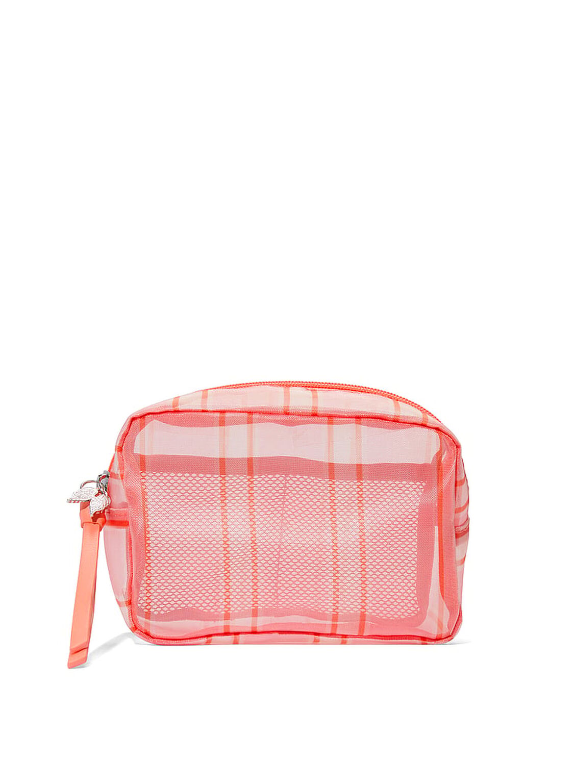 vs Victoria's Secret Travel Makeup Bag Coral Mesh 1 of 3 