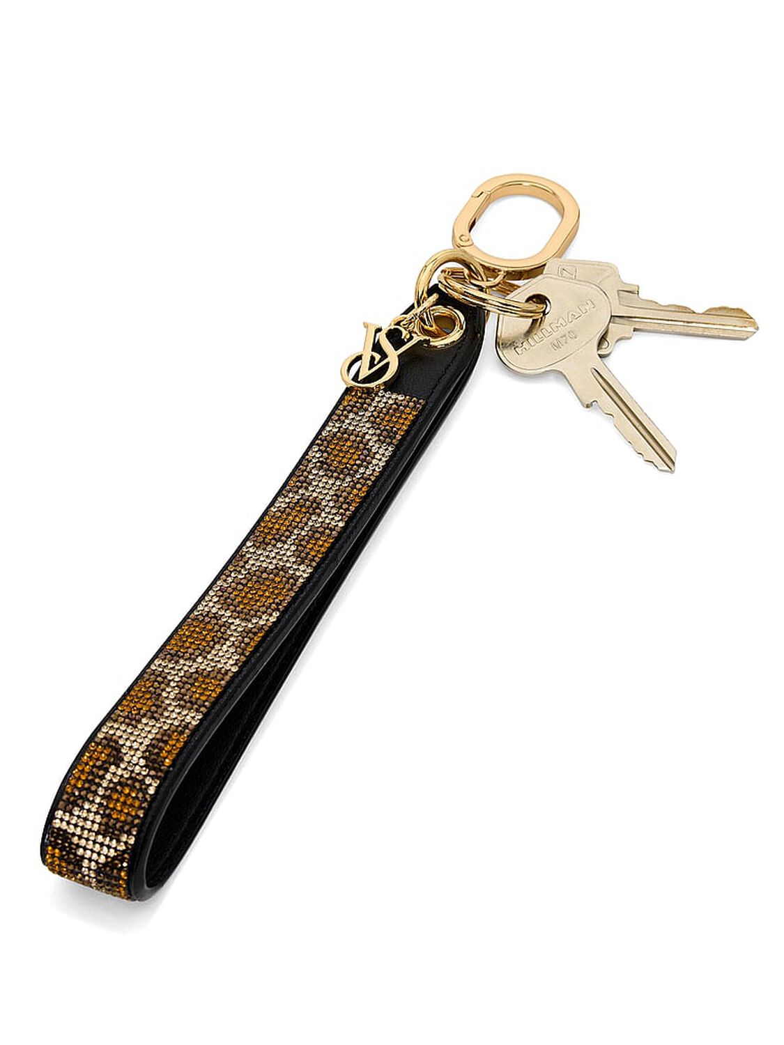 vs Victoria's Secret Slim Wristlet Strap Keychain Black 2 of 2 