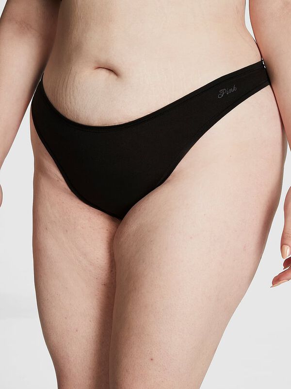 Cotton High-Leg Thong Panty