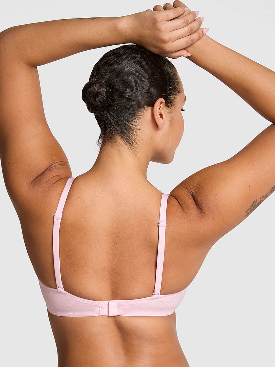 pink Pink Wear Everywhere Wear Everywhere Push-Up Wireless Bra Heather Pink Petal Silver 2 of 3 