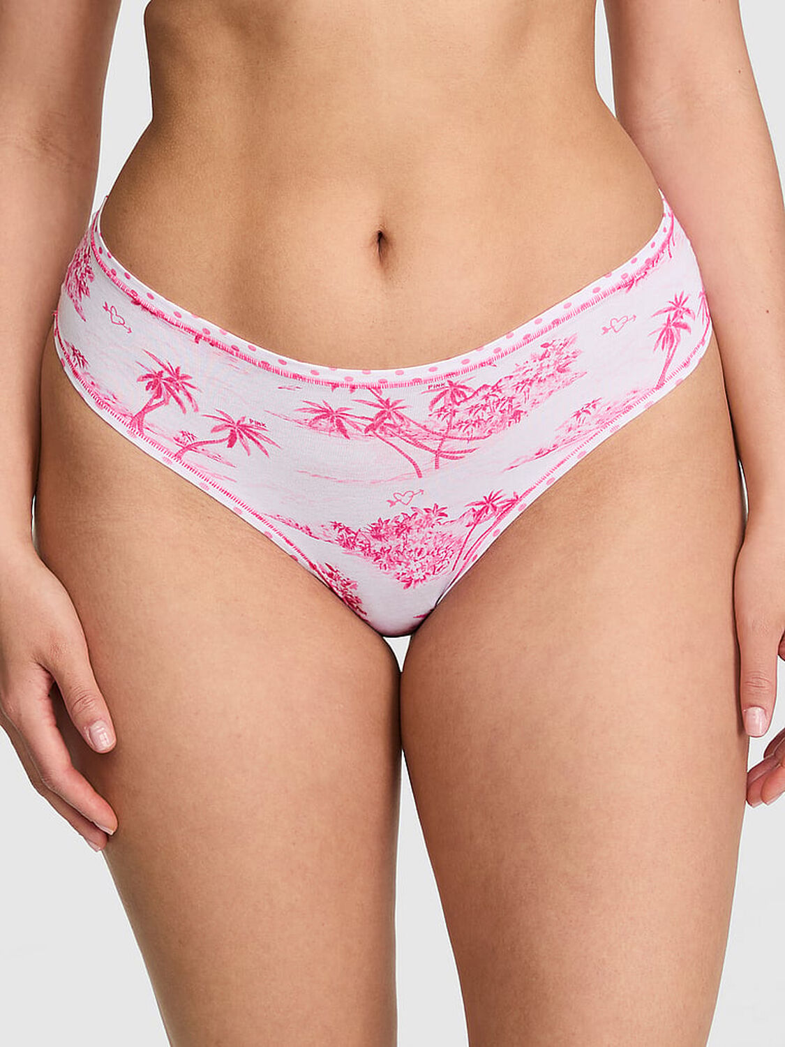 pink Pink Cotton Cheeky Panty Love Me Pink Toile Print 1 of 3 