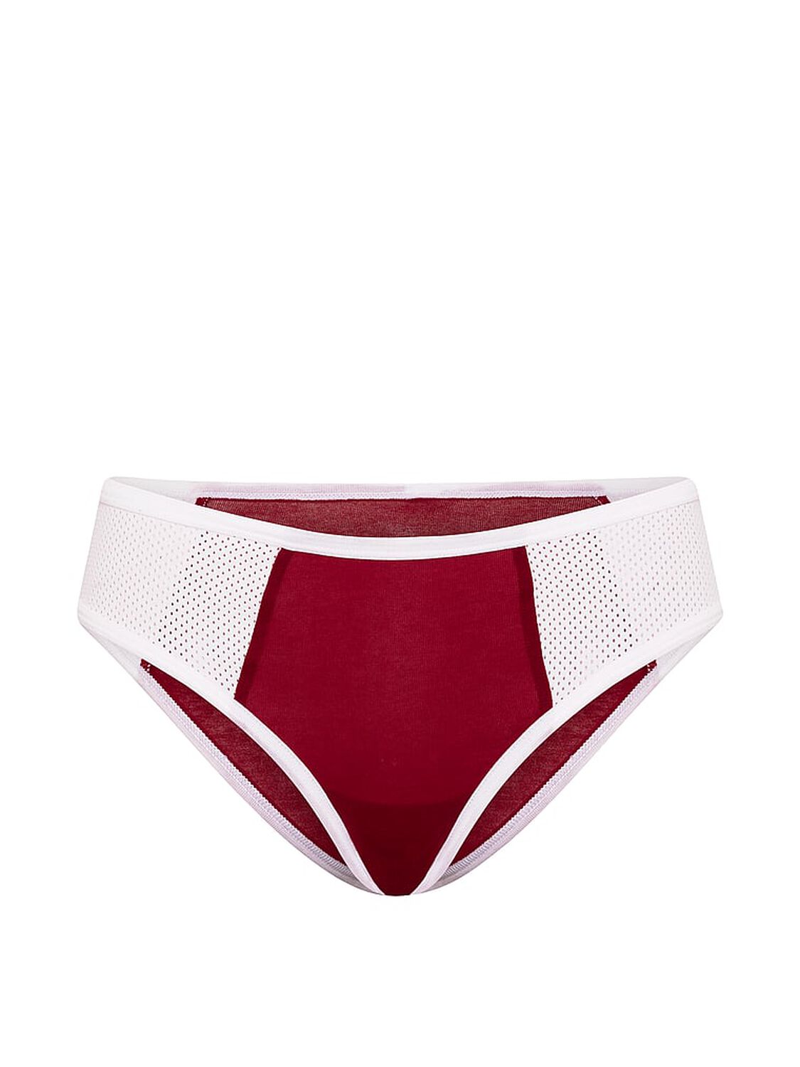 vs Pink Cotton Cheeky Panty Red Lacquer With White Trim 3 of 3 