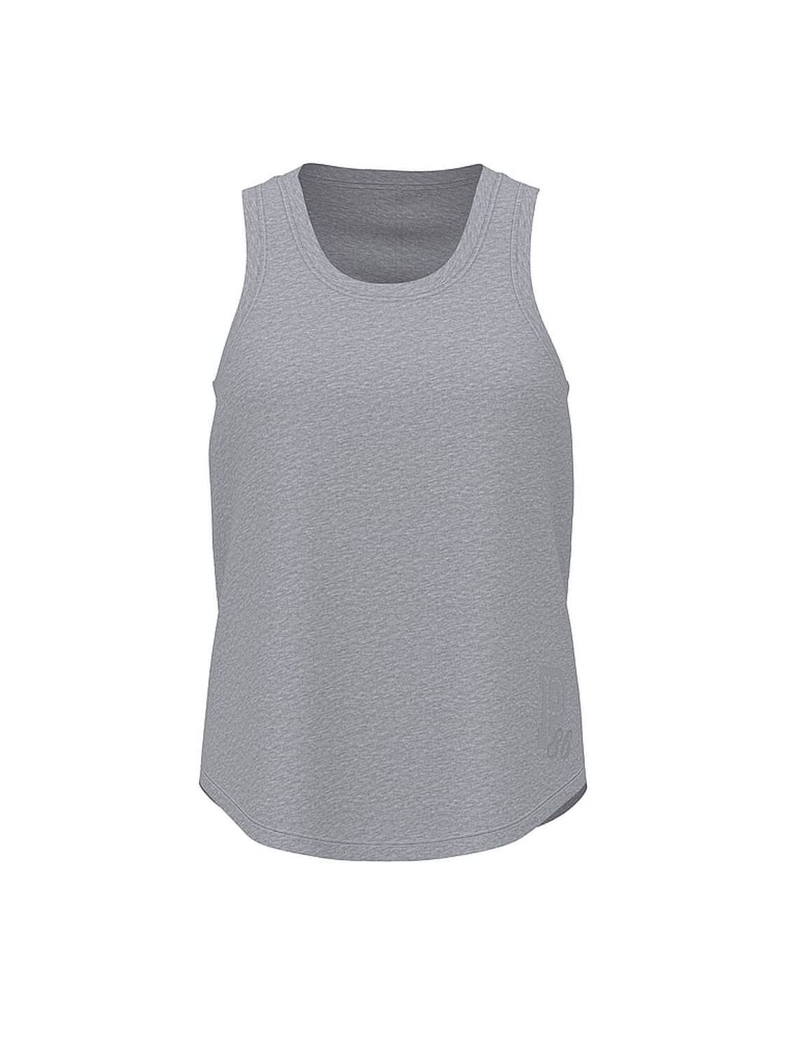 pink Pink Campus Cotton&trade; Tank Top Medium Heather Grey 3 of 3 