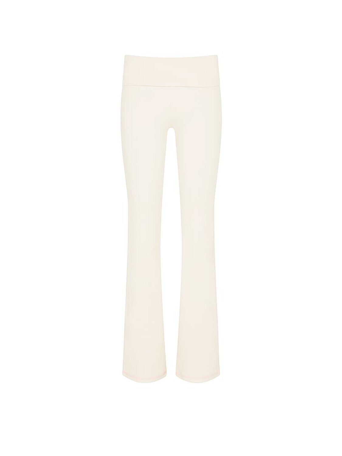 pink Pink Soft Modal Foldover Kick-Flare Leggings Cozy White 3 of 3 