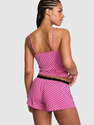 24/7 Lounge Modal Lace-Trim Micro Shorts