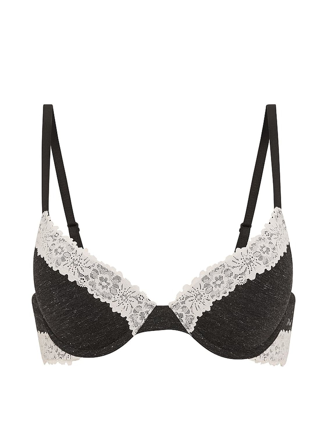 vs Pink Wear Everywhere&trade; Push-Up Bra Charcoal Heather Grey 3 of 3 