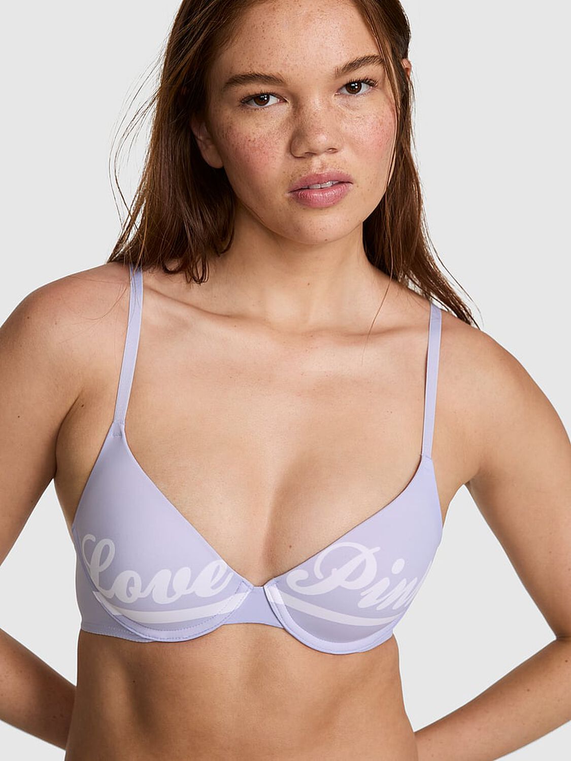 vs Pink Wear Everywhere&trade; Lightly Lined Full Coverage T-Shirt Bra 1 of 2 