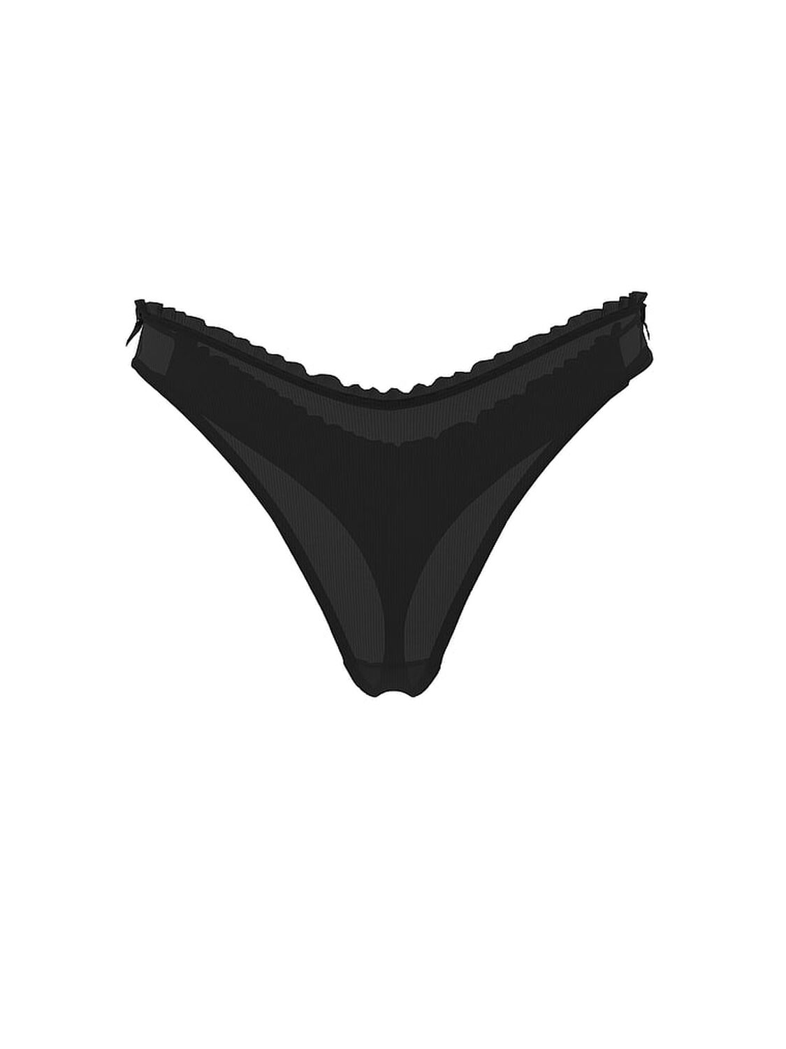 pink Pink Cotton Side-Tie Thong Panty Black 3 of 3 