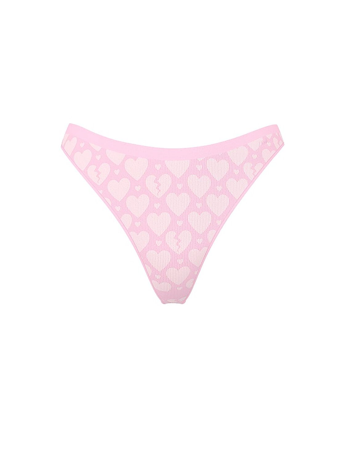 pink Pink Seamless High-Leg Thong Panty Pink Lollipop Broken Heart 3 of 3 