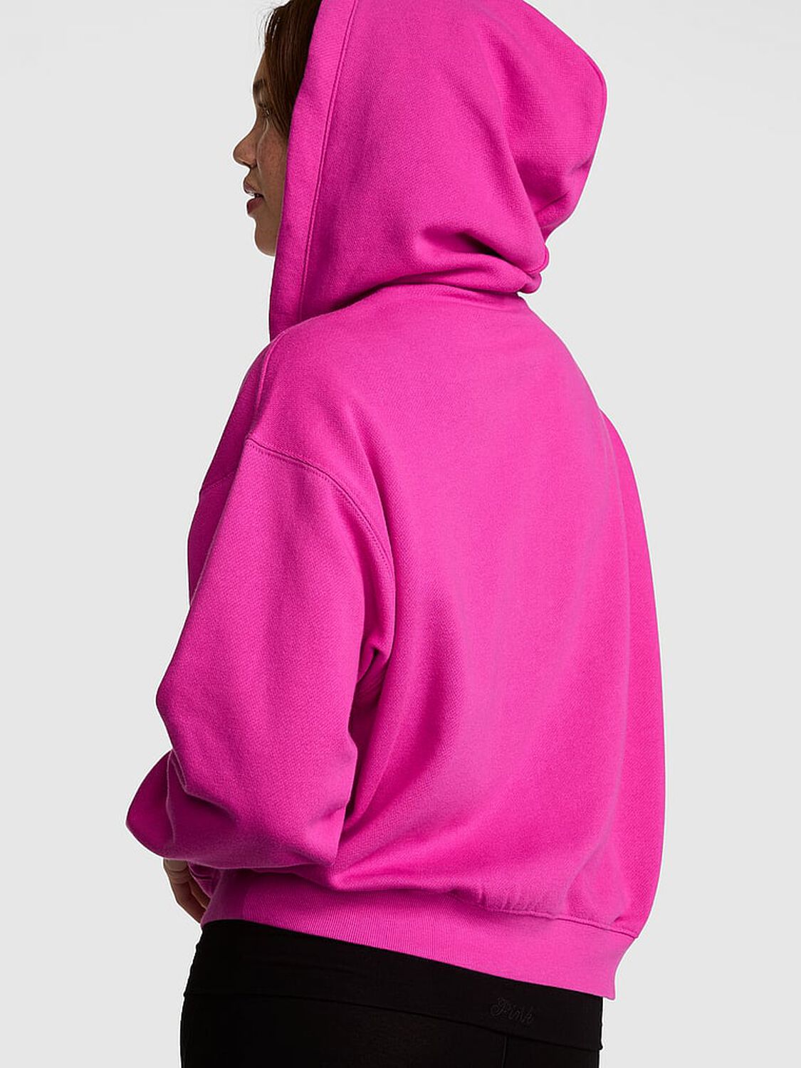 vs Pink Campus Fleece&trade; Full-Zip Hoodie Pink Fire 2 of 3 