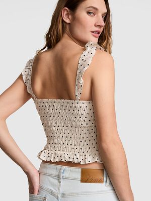 Flirty Fit Smocked Tank Top