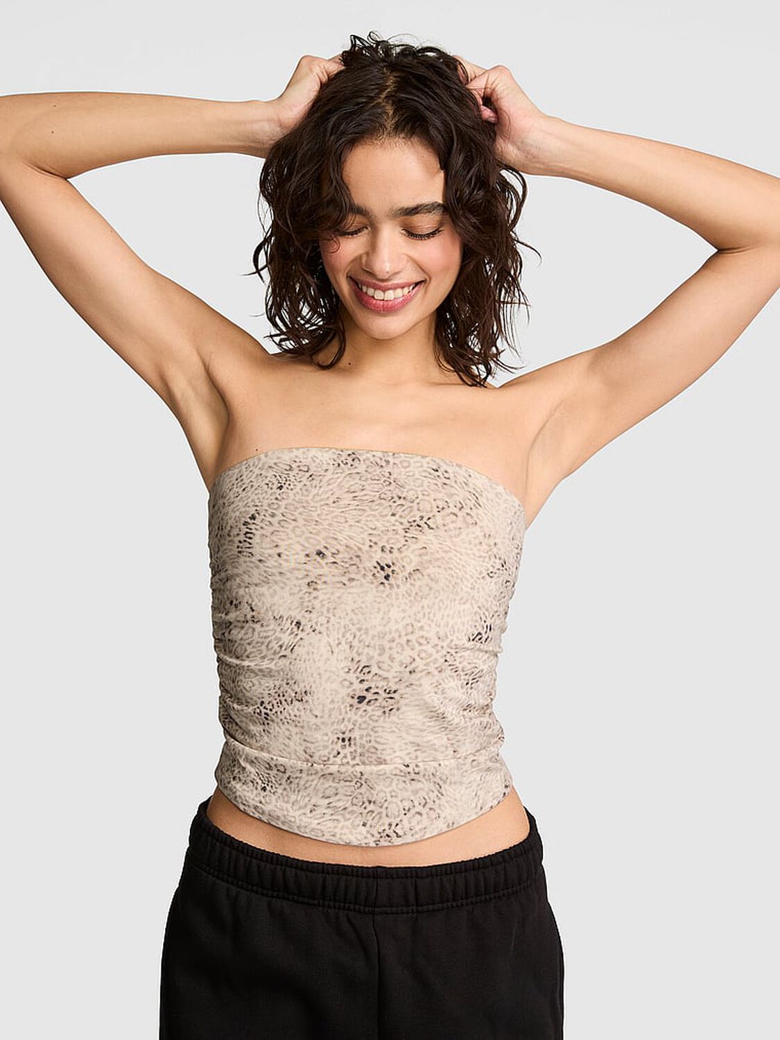 pink Pink All-Day Cotton&trade; Side-Ruched Tube Top 1 of 3 