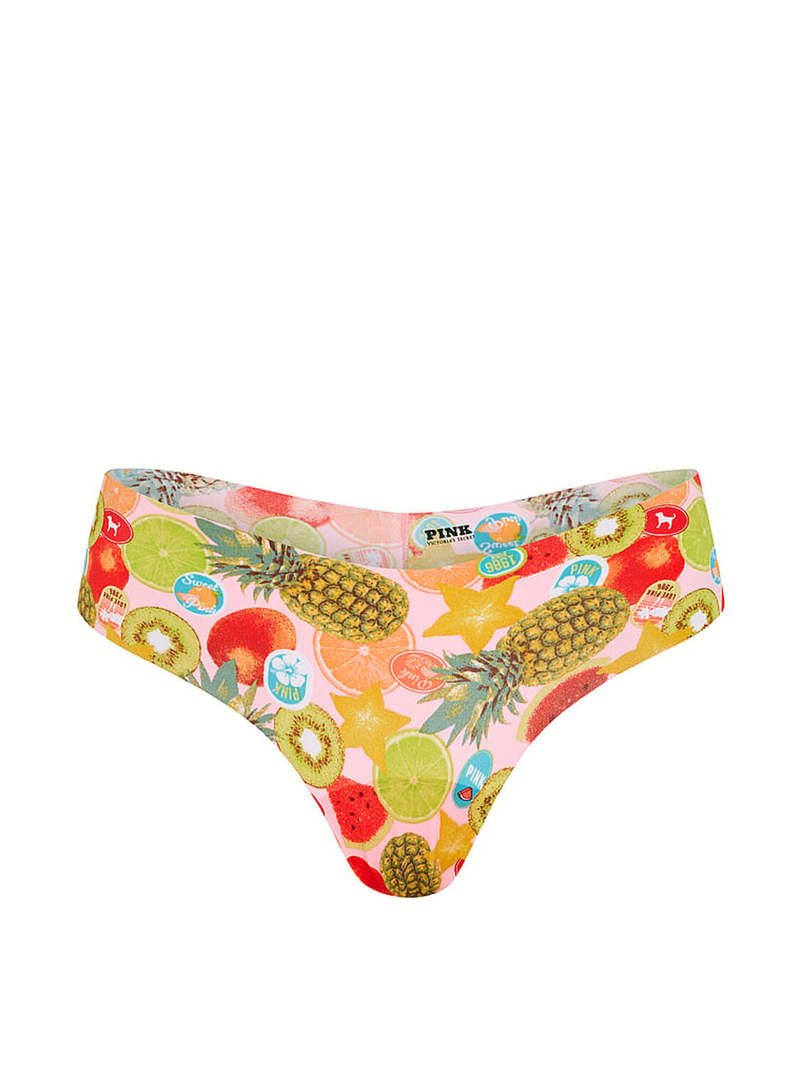 pink Pink No-Show Thong Panty Boardwalk Pink Fruit Print 3 of 3 