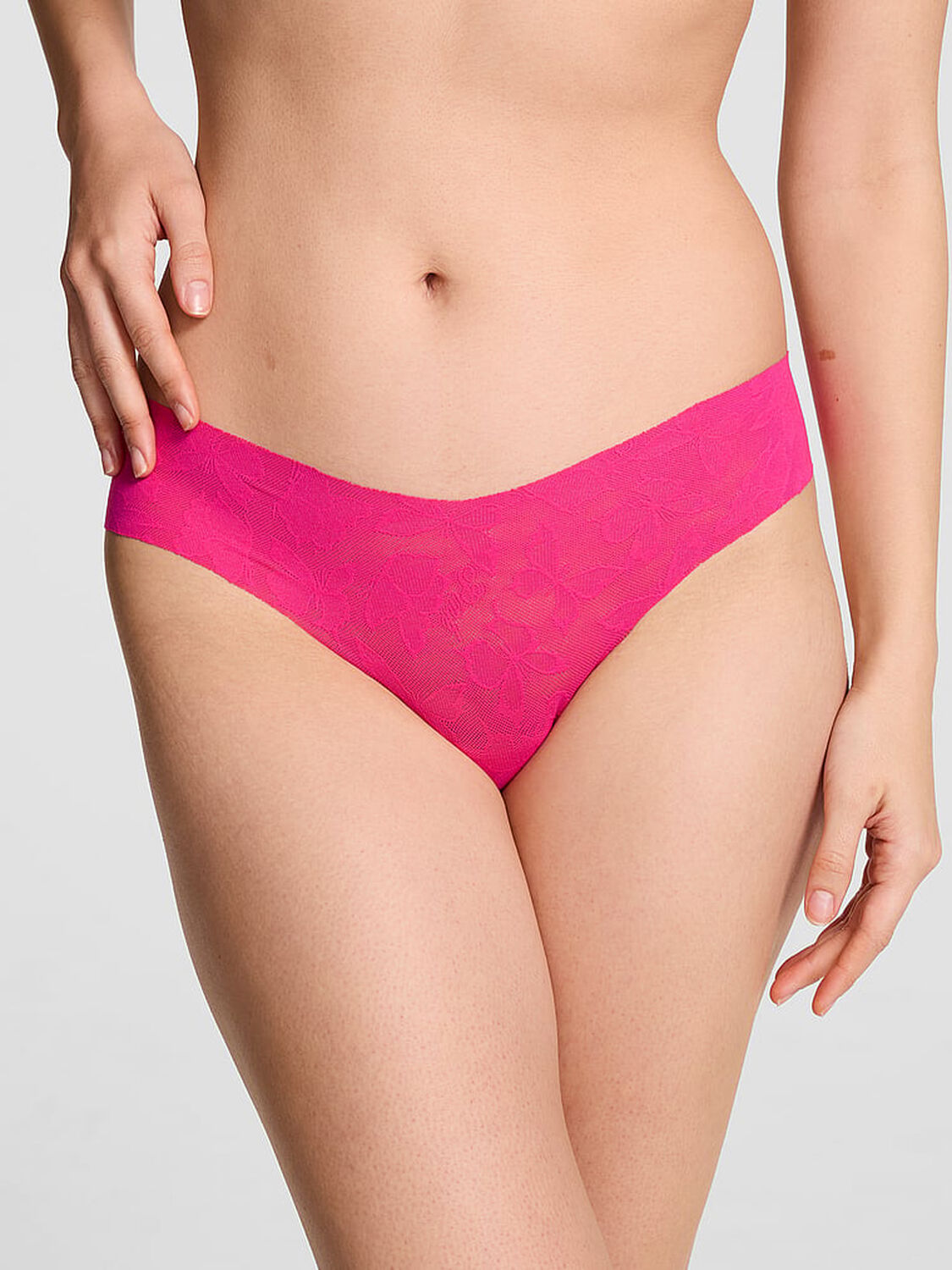 pink Pink No-Show Thong Panty Hot Stuff 1 of 3 