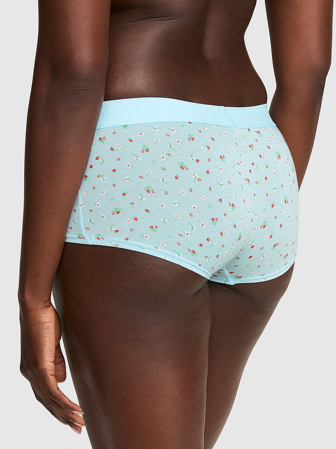 pink Pink Logo Cotton Shine Boyshort Panty 2 of 3 