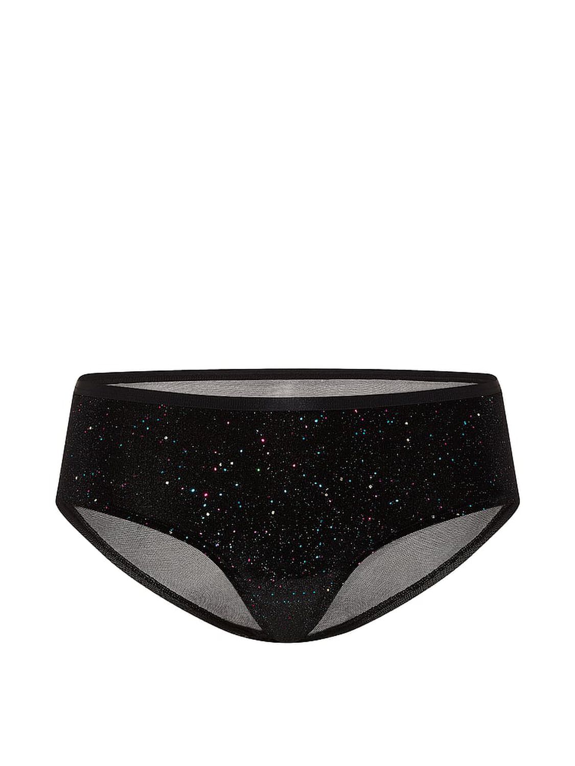 vs Pink Plush Touch Hiphugger Panty Black Confetti 3 of 3 
