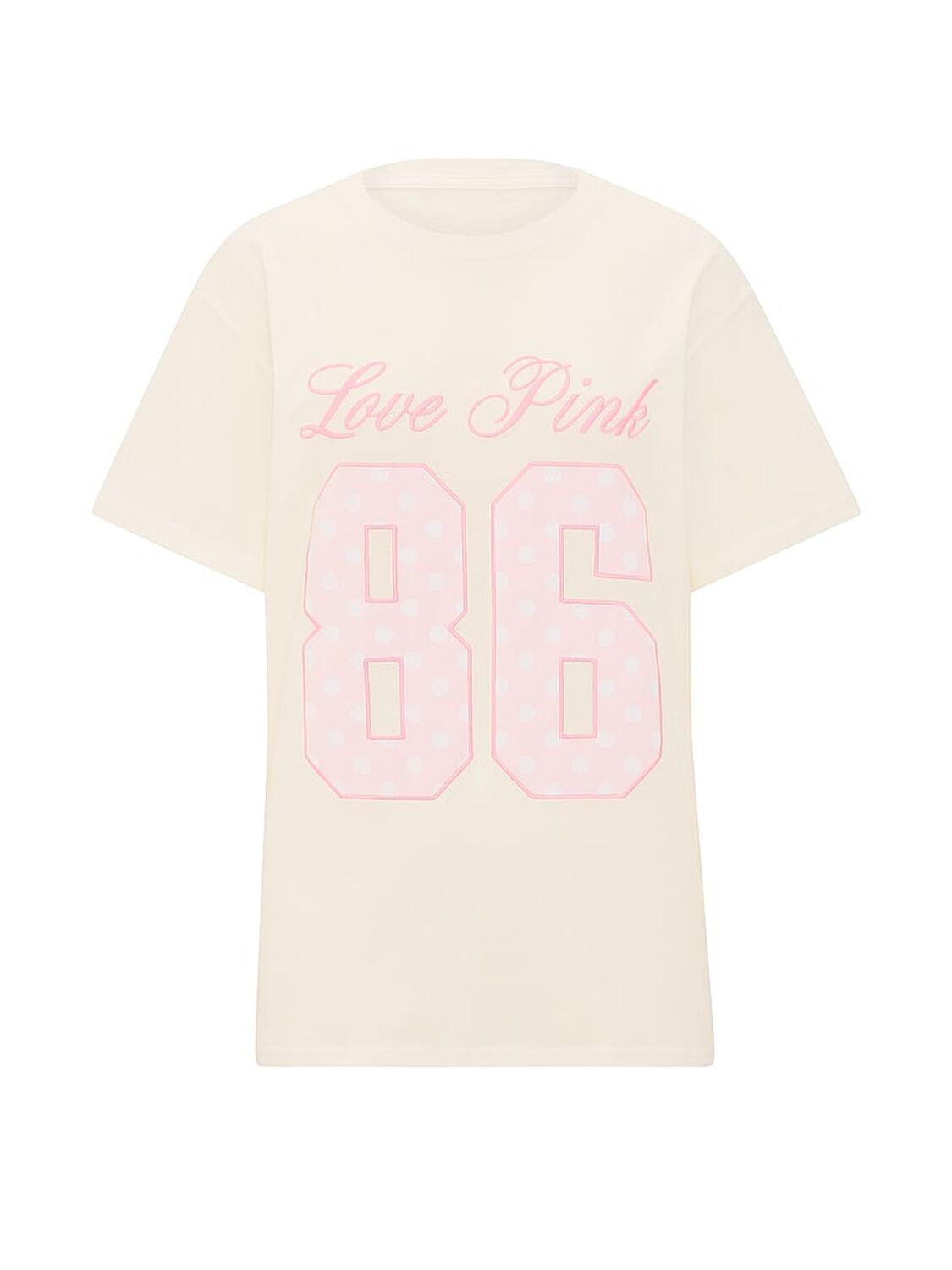 pink Pink Campus Cotton&trade; Tee Cozy White 3 of 4 