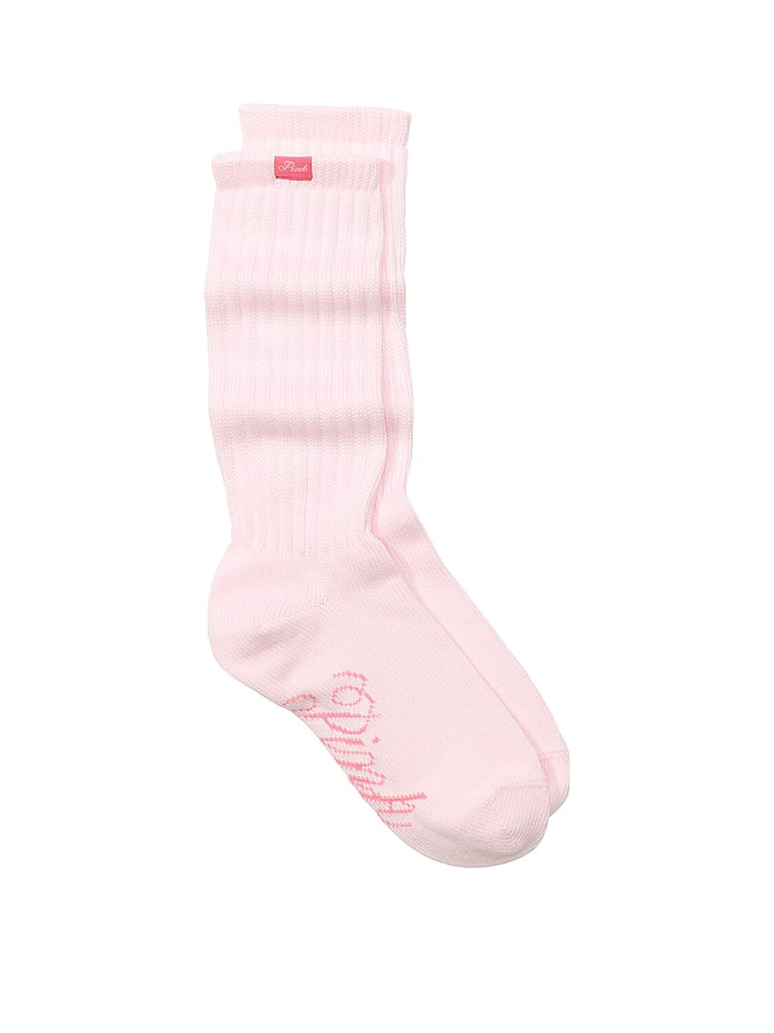 vs Pink Ribbed Slouch Socks Pink Tulip 1 of 2 