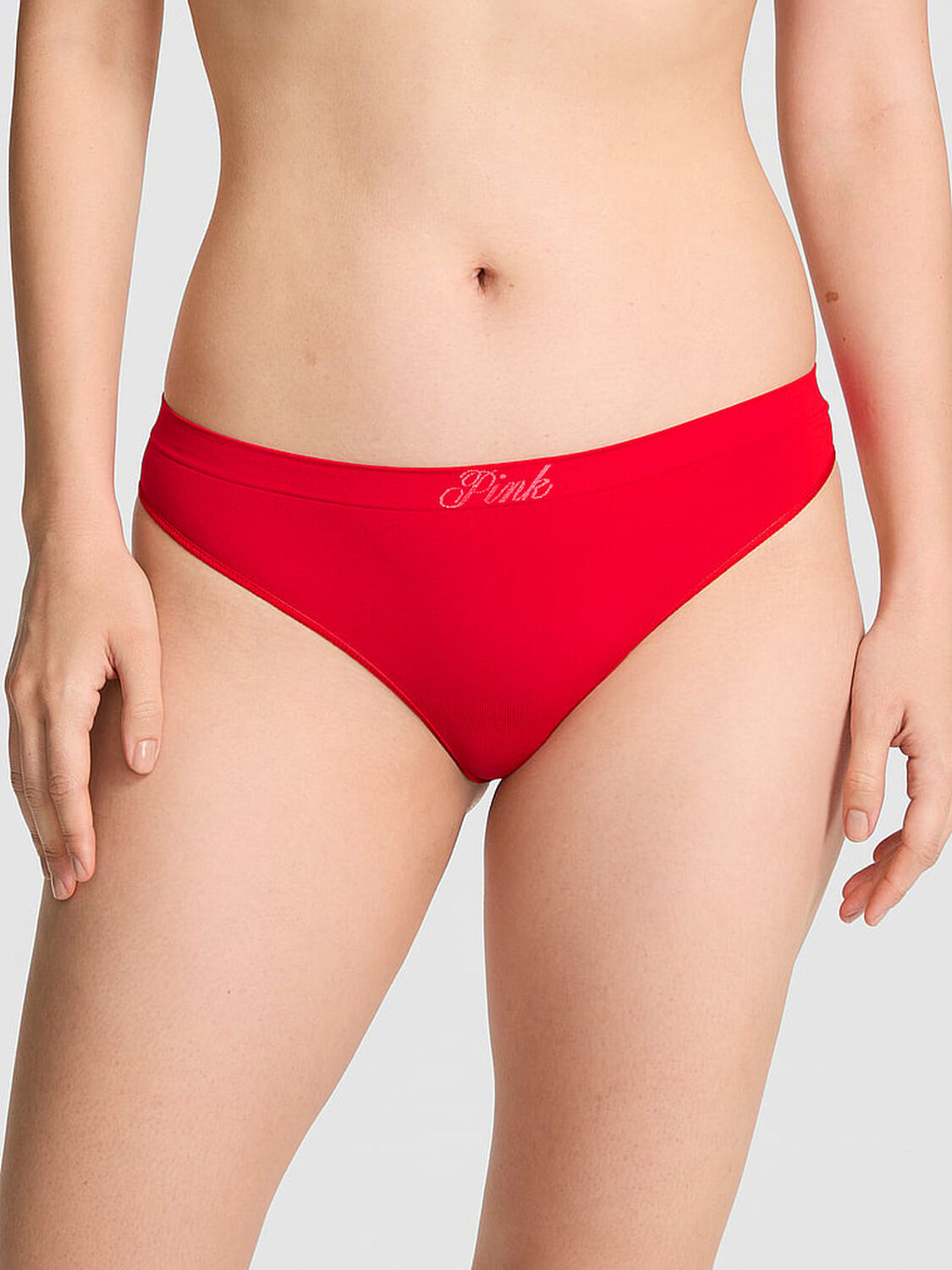 vs Pink Seamless Thong Panty Red Pepper 1 of 4 