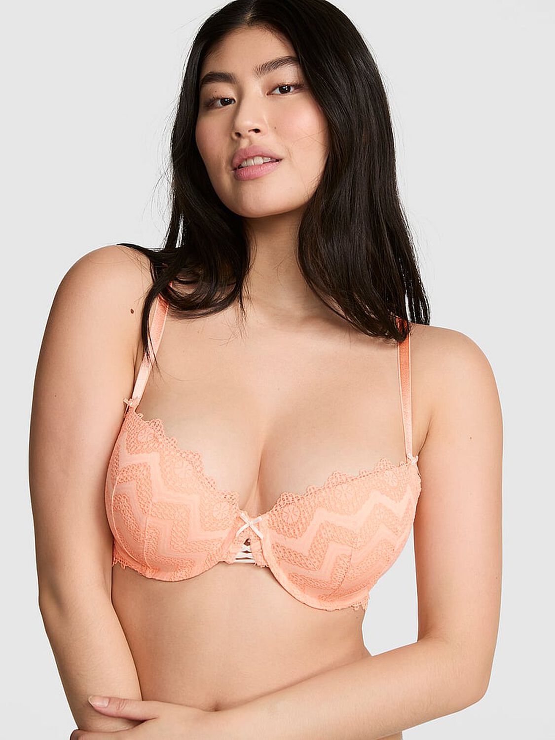 vs Pink Wink PINK Wink&trade; Lightly Lined Balconette Bra Peach Tree 1 of 2 