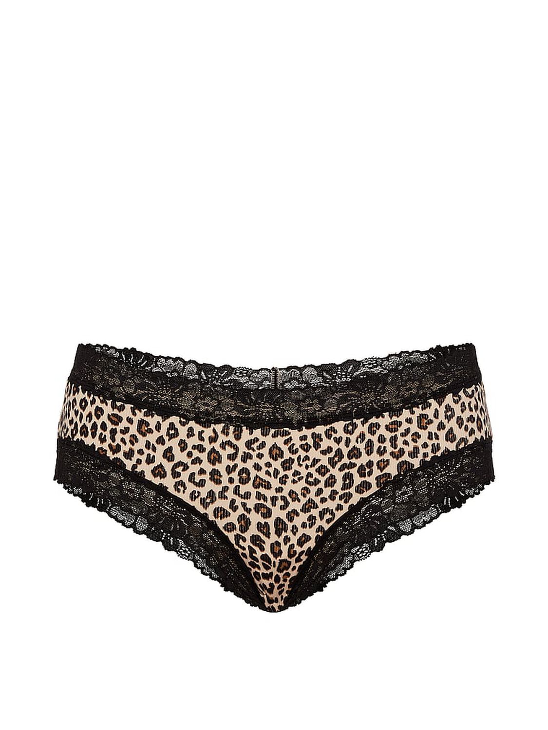 pink Pink Cotton Lace Trim Cheeky Panty Marzipan Leopard 3 of 3 