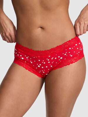 PINK Wink&trade; Lace-Trim Cotton Cheeky Panty