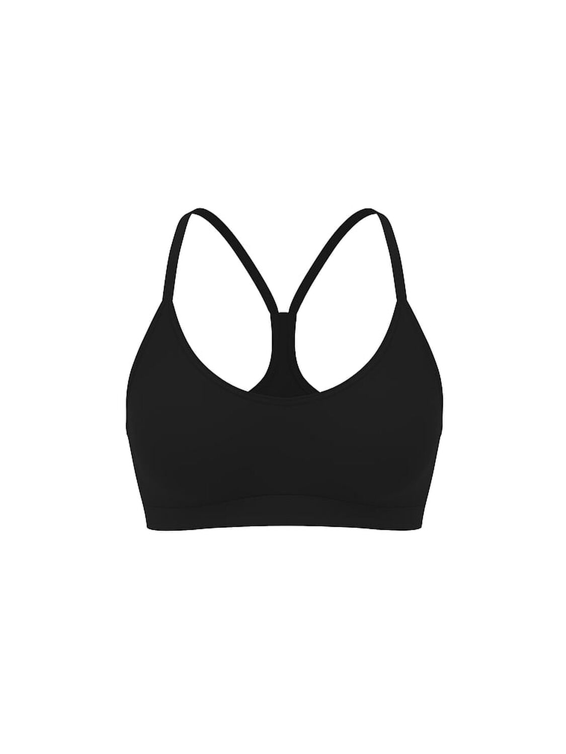 pink Pink All-Day Cotton&trade; Low-Scoop Racerback Bra Pure Black 3 of 3 