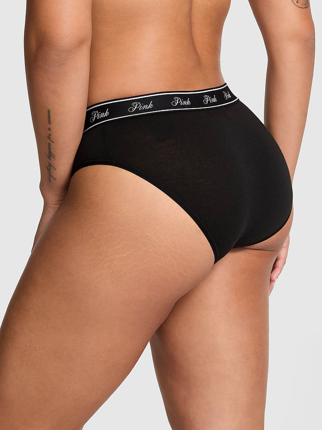 pink Pink Logo Cotton Hiphugger Panty Pure Black 2 of 2 