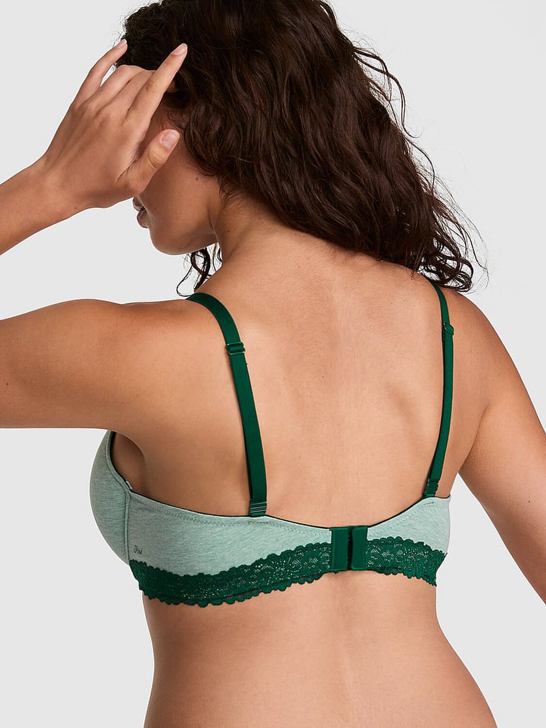 vs Pink Wear Everywhere&trade; Push-Up Bra Heather Soft Sage 2 of 2 