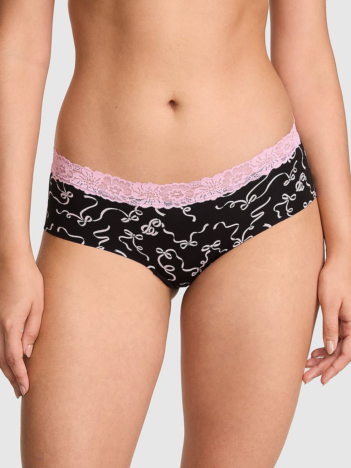 pink Pink No-Show Cotton Cheeky Panty 1 of 3 