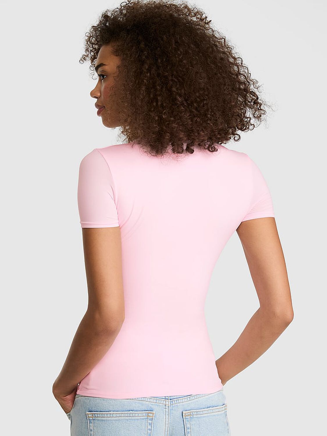pink Pink PINK Base Stretch&trade; Short-Sleeve Tee Coconut Pink 2 of 4 