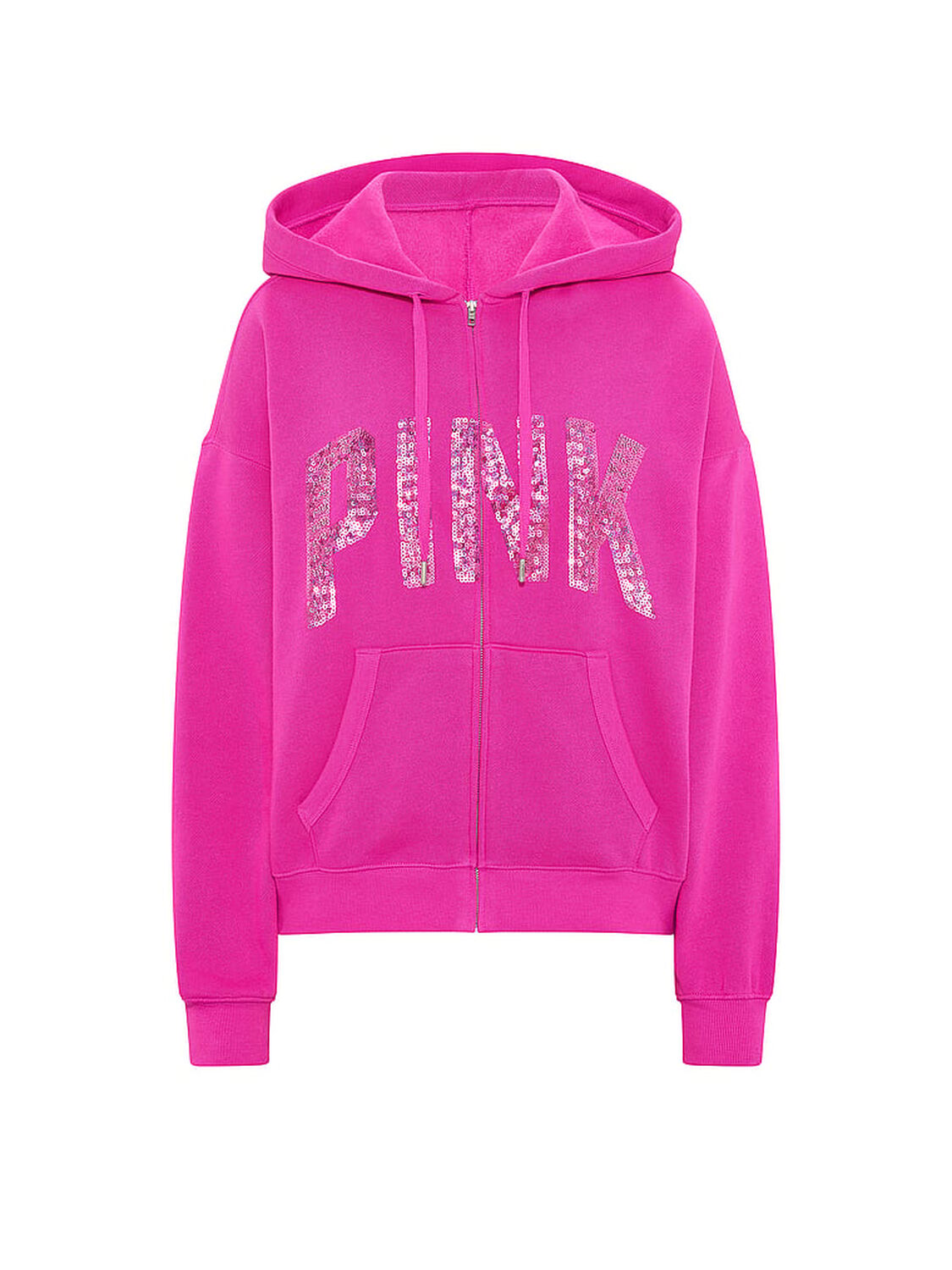 vs Pink Campus Fleece&trade; Full-Zip Hoodie Pink Fire 3 of 3 