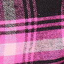 100% Cotton Favorite Flannel Button-Down Sleepshirt, Black And Pink Fire Plaid, swatch