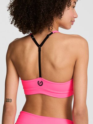 PINK Relay&trade; Ruched Plunge Sports Bra