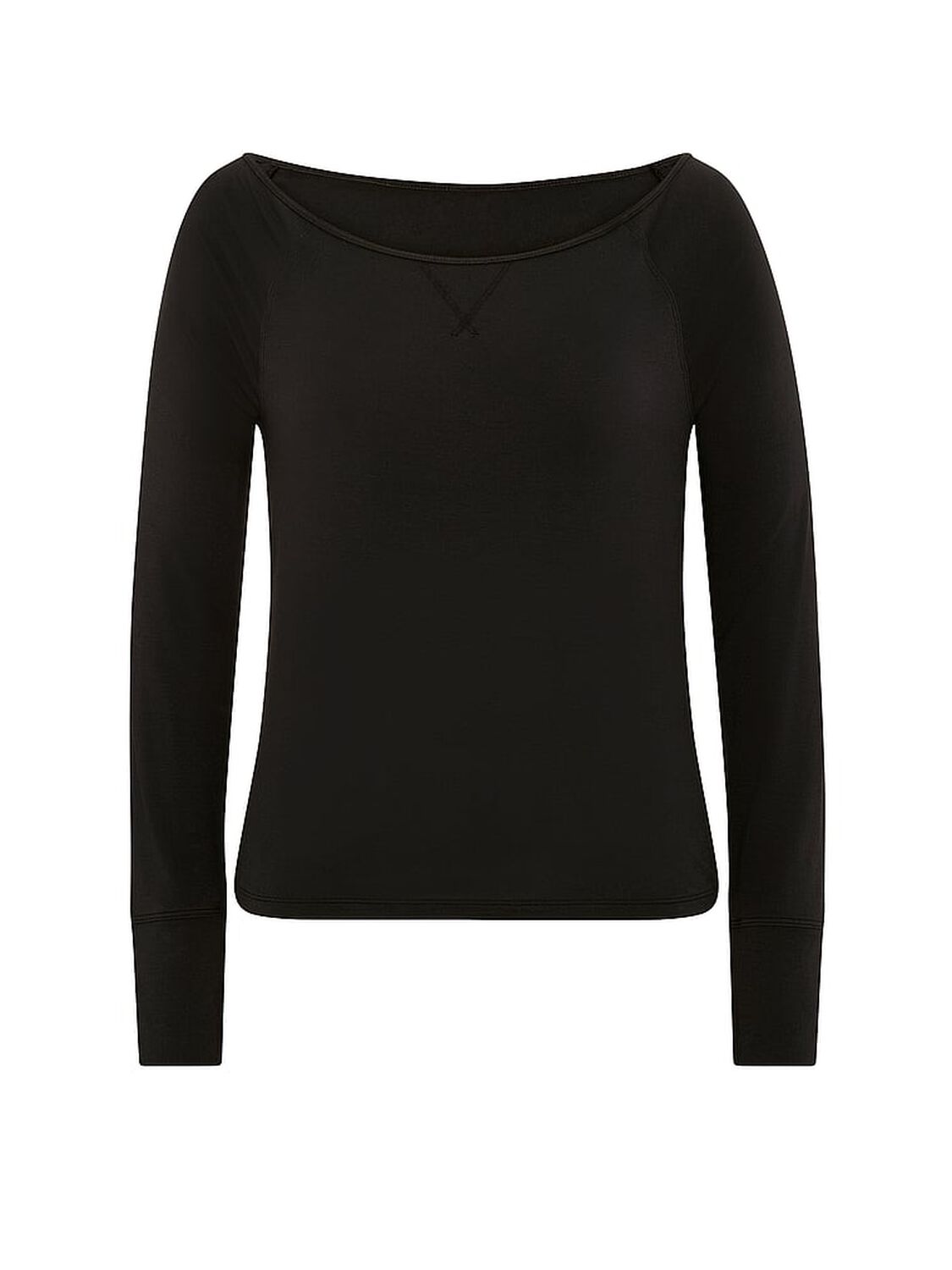 pink Pink 24/7 Lounge Modal Oﬀ-The-Shoulder Top Black 3 of 3 