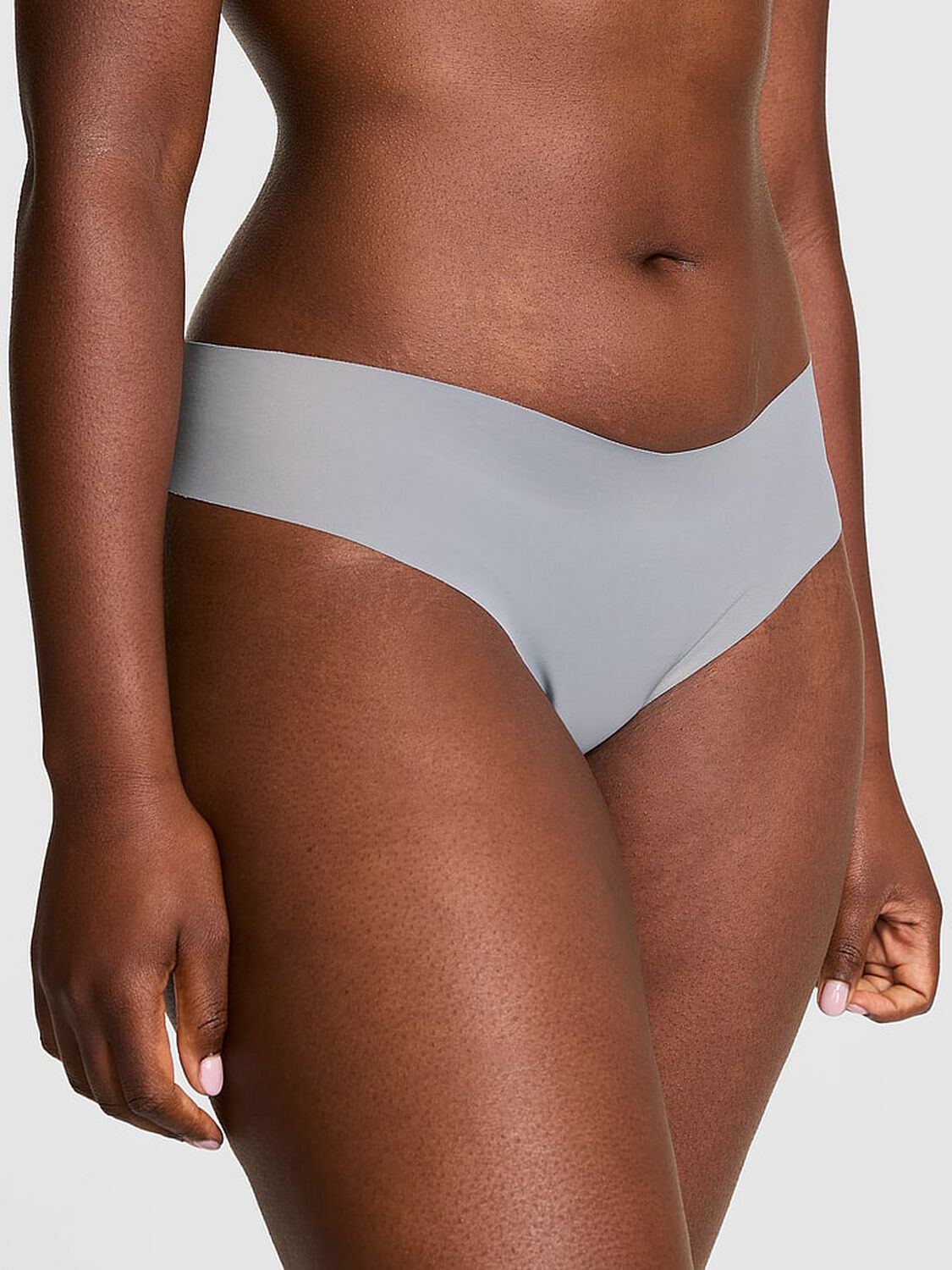 pink Pink No-Show Thong Panty Grey Oasis 1 of 3 