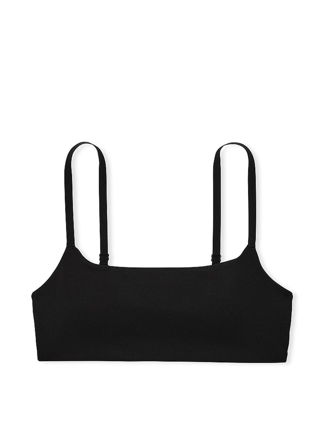 pink Pink Relay Square-Neck Sports Bra Pure Black 3 of 4 