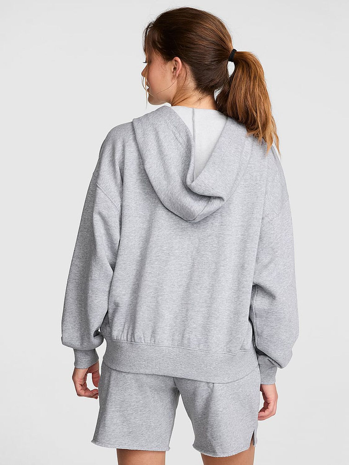 vs Pink Campus Fleece&trade; Full-Zip Hoodie Medium Heather Grey 2 of 3 