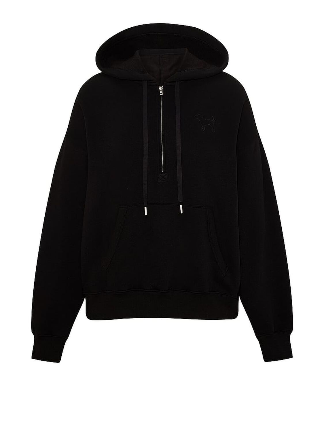 pink Pink Campus Fleece&trade; Half-Zip Hoodie Pure Black 3 of 3 