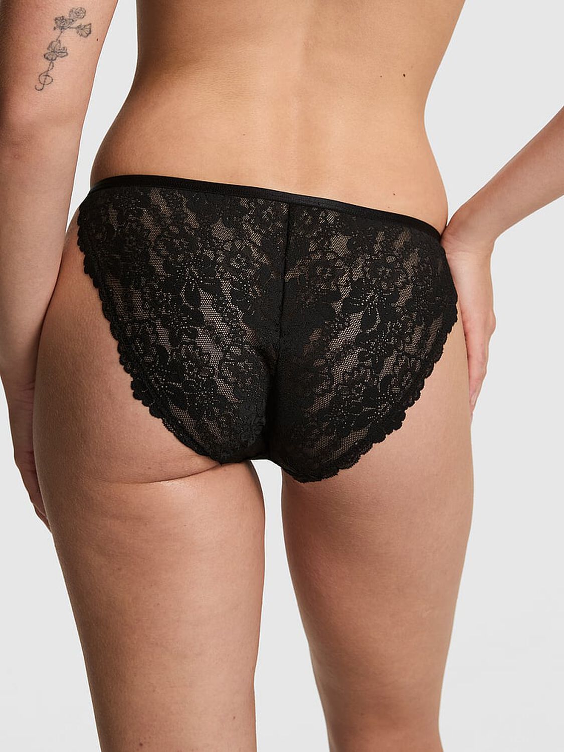 pink Pink Lace String Bikini Panty Black 2 of 2 