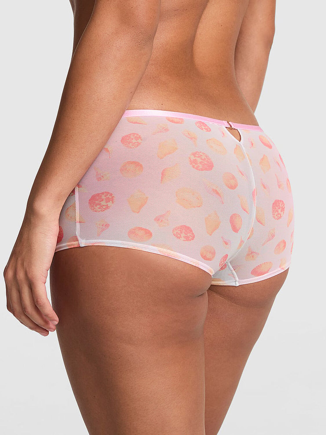 pink Pink Mesh Boyshort Panty 2 of 3 