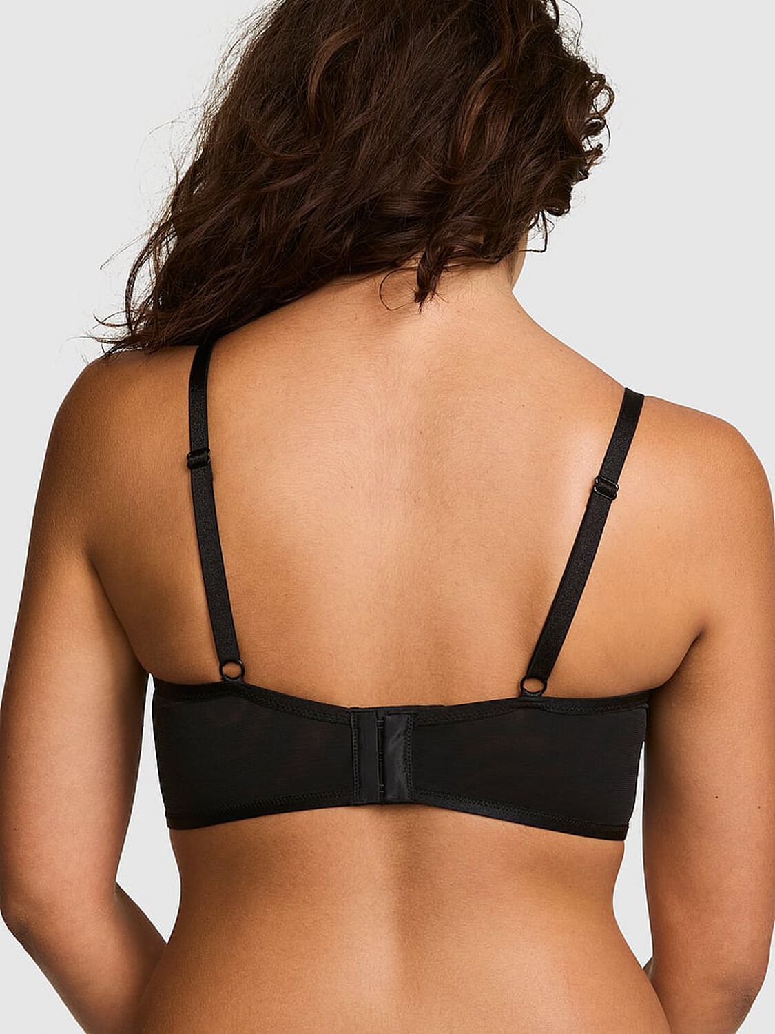 vs Pink PINK Wink&trade; Lightly Lined Scoop Corset Bralette Black 2 of 3 