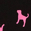 Seamless Thong Panty, Black Logo Dog, swatch