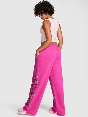 Campus Fleece&trade; Wide-Leg Split-Hem Sweatpants