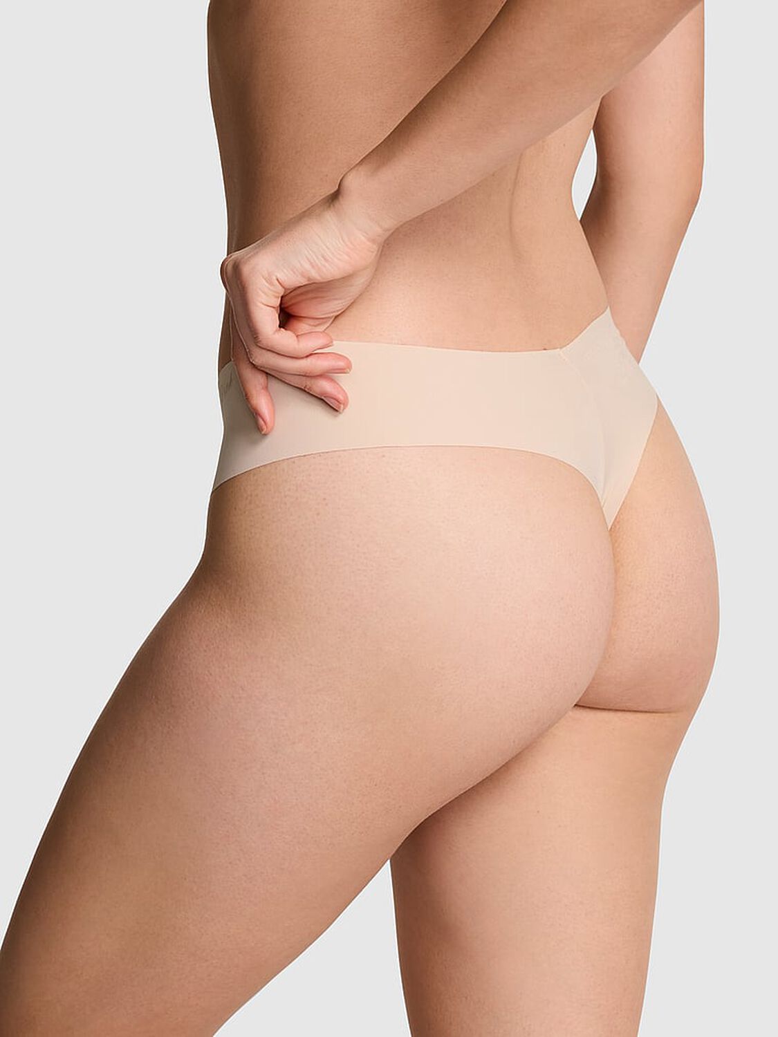 pink Pink No-Show Thong Panty Marzipan 2 of 3 