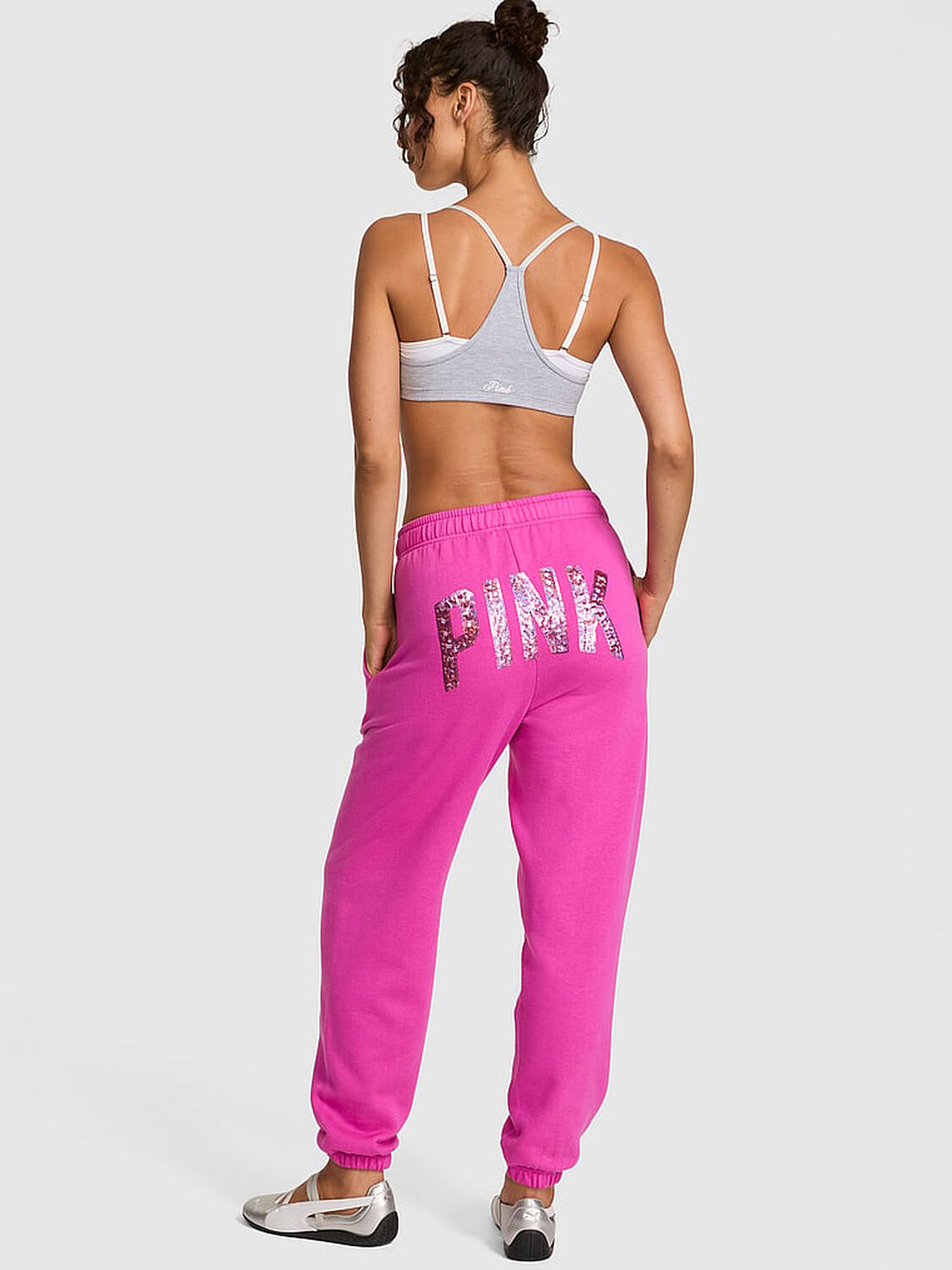 vs Pink Campus Fleece&trade;&nbsp;Sweatpants Pink Fire 2 of 2 